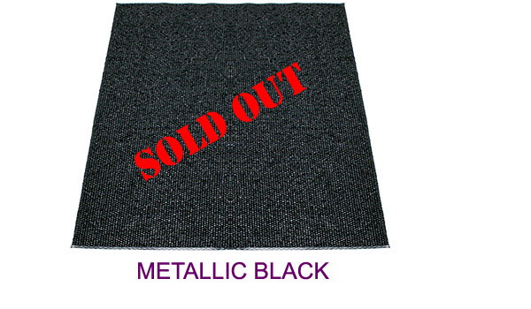 SALE! Svea rug, 140 x 220 cm, metallic black. Produced by Pappelina, Sweden.