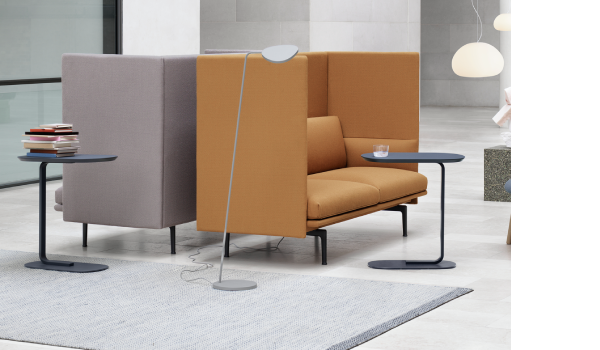 Relate, blue-grey side table by Muuto. Reduced 35%