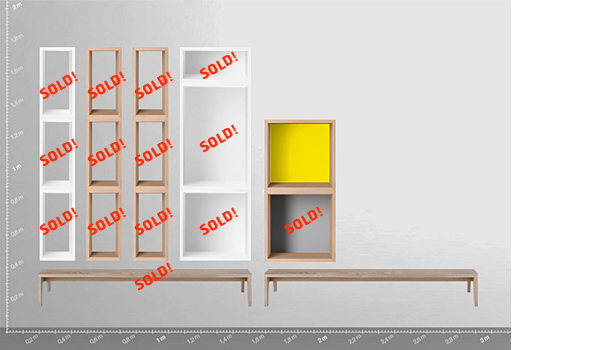 SALE! Stacked V.1, modular storage system (white/ash shown) by JDS Architects / Muuto.