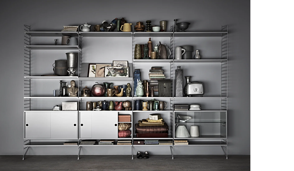 SALE! String shelving system, Artek grey.