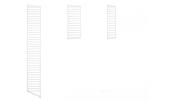 SALE! String, 20x75 cm light grey wall panels sets(2), one 30x200 cm light grey floor panel and magazine shelf.