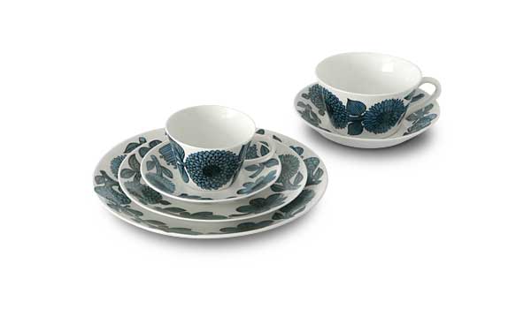 Aster (blue), tableware designed by Stig Lindberg / Gustavsberg
