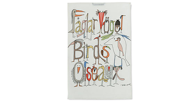 Fåglarna pratar, tea towel by Olle Eksell / Almedahls