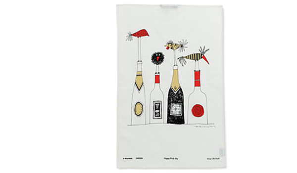 Happy bird day, tea towel by Olle Eksell / Almedahls