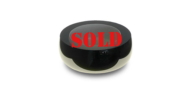 Black / grey coloured glass bowl by Tora Urup Black / grey coloured glass bowl by Tora Urup