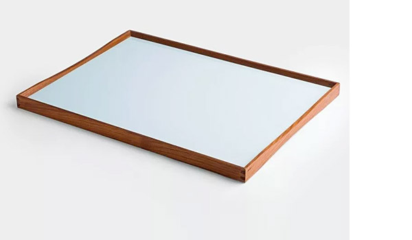 Turning Tray serving tray, here the large version in angel blue, by Finn Juhl / Architect Made.