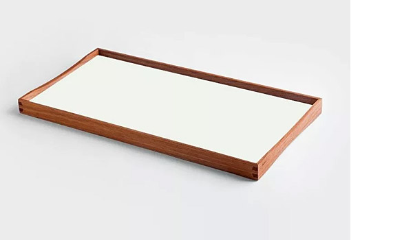 Turning Tray serving tray, here the small version in alaska white, by Finn Juhl / Architect Made.