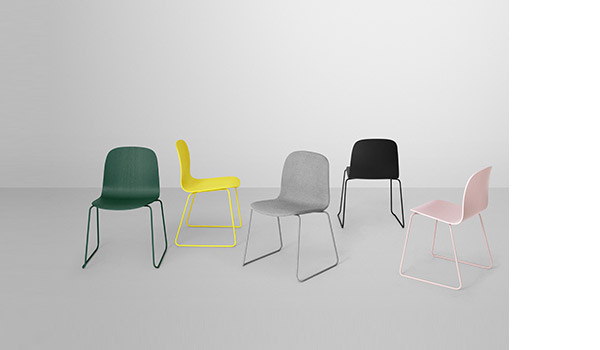 Visu, chair with sled base, by Mika Tolvanen / Muuto.