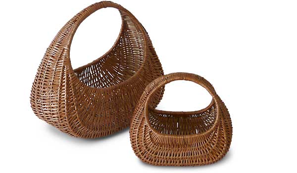 Handwoven willow baskets